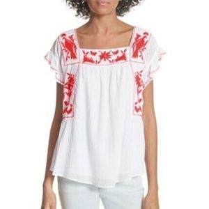 Joie Embroidered Top